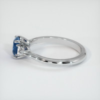 1.07 Ct. Greenish Blue Sapphire Ring, Platinum 950 4