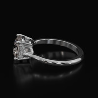 2.26 Ct. White Sapphire Ring, Platinum 950 4
