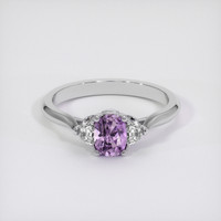 0.68 Ct. Violet Sapphire Ring, Platinum 950 1