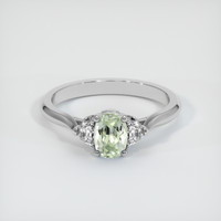 0.80 Ct. Green Sapphire Ring, Platinum 950 1