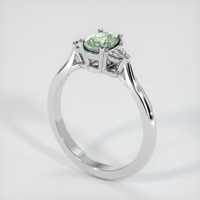 0.80 Ct. Green Sapphire Ring, Platinum 950 2
