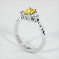 0.65 Ct. Yellow Sapphire Ring, Platinum 950 2