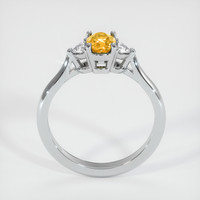 0.72 Ct. Orange Sapphire Ring, Platinum 950 3