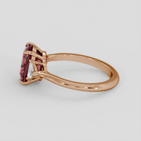 2.14 Ct. Purplish Red Rubellite Tourmaline Ring, 14K Rose Gold 4