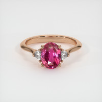 2.06 Ct. Purplish Pink Sapphire Ring, 14K Rose Gold 1