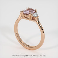 1.08 Ct. Sapphire Ring, 14K Rose Gold 2