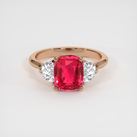 3.54 Ct. Ruby Ring, 14K Rose Gold 1