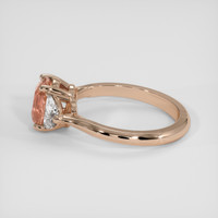 1.36 Ct. Padparadscha Sapphire Ring, 14K Rose Gold 4