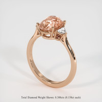4.16 Ct. Sapphire Ring, 14K Rose Gold 2