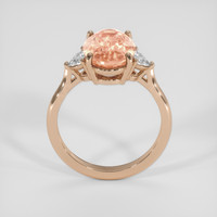 5.09 Ct. Padparadscha Sapphire Ring, 14K Rose Gold 3