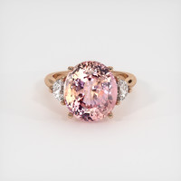 9.97 Ct. Padparadscha Sapphire Ring, 14K Rose Gold 1