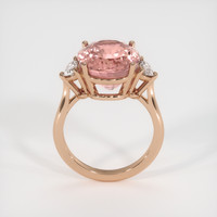 9.97 Ct. Padparadscha Sapphire Ring, 14K Rose Gold 3