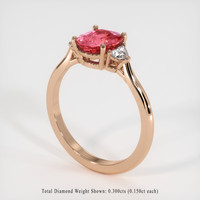 2.04 Ct. Sapphire Ring, 14K Rose Gold 2