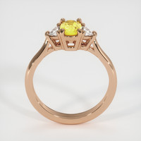 0.65 Ct. Yellow Sapphire Ring, 14K Rose Gold 3