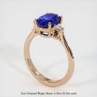 3.54 Ct. Color Change Sapphire Ring, 18K Rose Gold 2