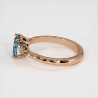 1.71 Ct. Blue Aquamarine Ring, 18K Rose Gold 4