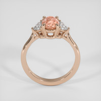 1.36 Ct. Padparadscha Sapphire Ring, 18K Rose Gold 3