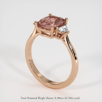 2.28 Ct. Padparadscha Sapphire Ring, 18K Rose Gold 2