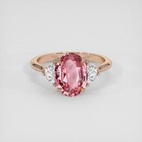2.04 Ct. Padparadscha Sapphire Ring, 18K Rose Gold 1