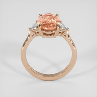 5.09 Ct. Padparadscha Sapphire Ring, 18K Rose Gold 3