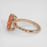 5.09 Ct. Padparadscha Sapphire Ring, 18K Rose Gold 4