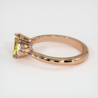 0.65 Ct. Yellow Sapphire Ring, 18K Rose Gold 4