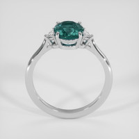 3.06 Ct. Greenish Blue Sapphire Ring, Silver 3