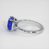 3.65 Ct. Blue Sapphire Ring, 10K White Gold 4
