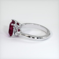4.11 Ct. Purplish Red Ruby Ring, 10K White Gold 4
