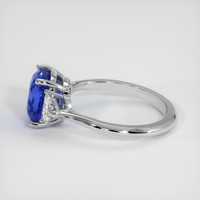 3.17 Ct. Blue Sapphire Ring, 10K White Gold 4