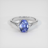 2.76 Ct. Blue Sapphire Ring, 10K White Gold 1