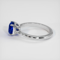 2.13 Ct. Blue Sapphire Ring, 10K White Gold 4
