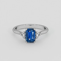 1.28 Ct. Blue Sapphire Ring, 10K White Gold 1