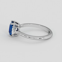 1.28 Ct. Blue Sapphire Ring, 10K White Gold 4
