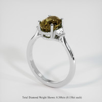 2.58 Ct. Color Change Sapphire Ring, 10K White Gold 2