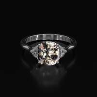 2.26 Ct. White Sapphire Ring, 10K White Gold 1