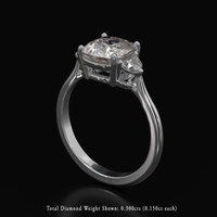 2.26 Ct. White Sapphire Ring, 10K White Gold 2