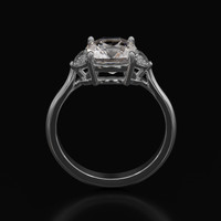 2.26 Ct. White Sapphire Ring, 10K White Gold 3