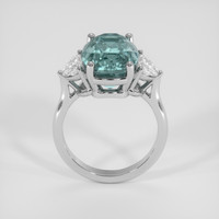 7.47 Ct. Bluish Green Sapphire Ring, 10K White Gold 3
