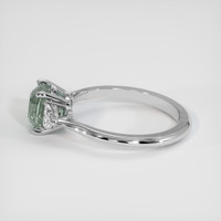 1.93 Ct. Bluish Green Sapphire Ring, 10K White Gold 4