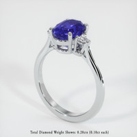 3.54 Ct. Color Change Sapphire Ring, 14K White Gold 2