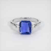 3.44 Ct. Sapphire Ring, 14K White Gold 1