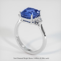 4.69 Ct. Sapphire Ring, 14K White Gold 2