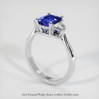 1.73 Ct. Sapphire Ring, 14K White Gold 2