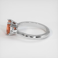1.59 Ct. Padparadscha Sapphire Ring, 14K White Gold 4
