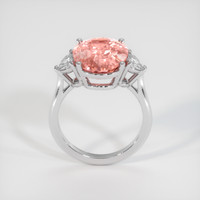 9.05 Ct. Padparadscha Sapphire Ring, 14K White Gold 3