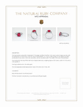 Ruby Ring 4.04 Ct., 14K White Gold Appraisal