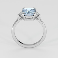 2.99 Ct. Blue Sapphire Ring, 14K White Gold 3