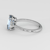 2.99 Ct. Blue Sapphire Ring, 14K White Gold 4