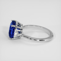 4.14 Ct. Blue Sapphire Ring, 14K White Gold 4